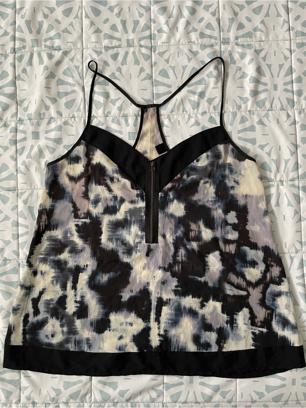 Women's Abstract Spaghetti-strapped Blouse